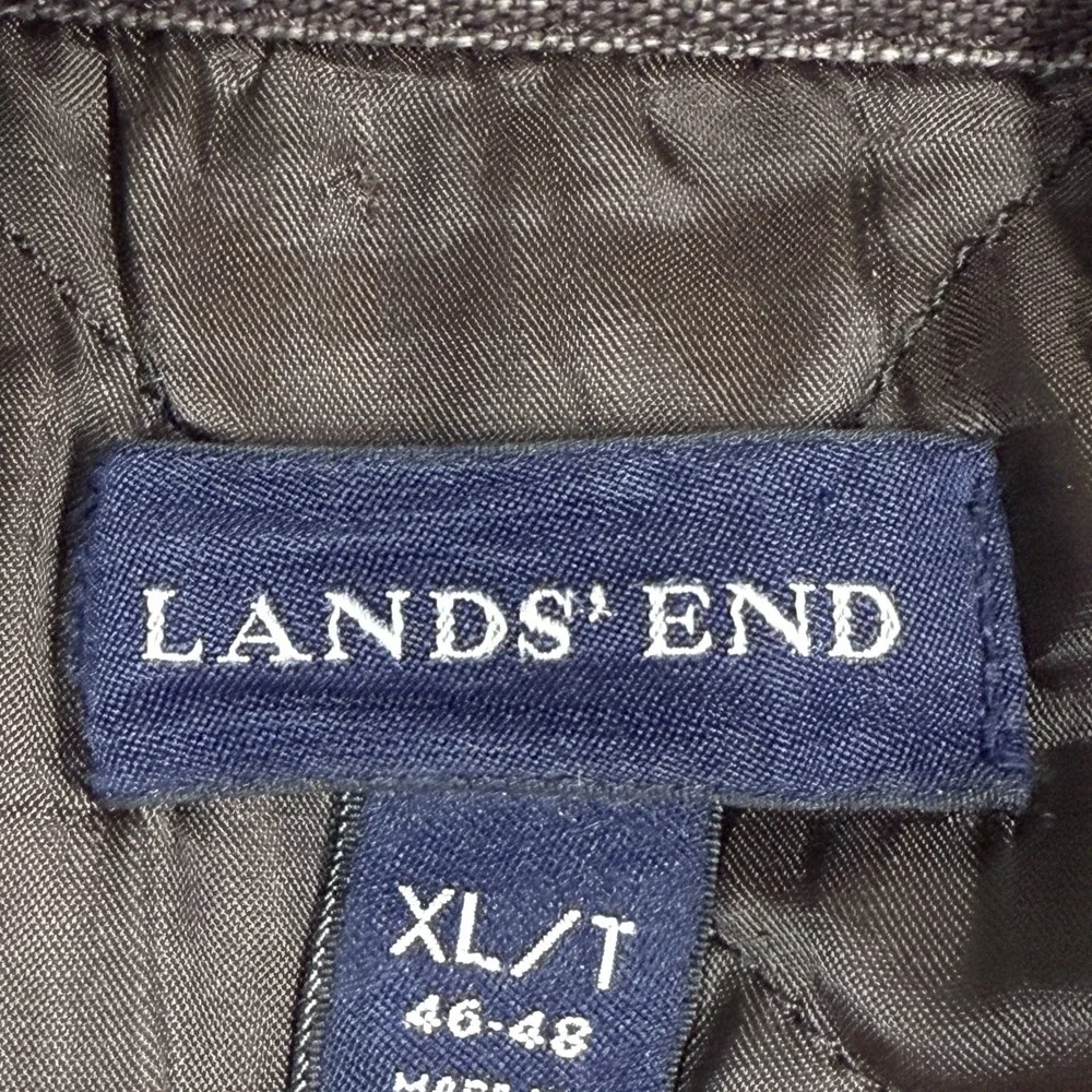 Lands End Jacket Men XL Tall Chore Coat Barn Field Canvas Quilted Workwear Brown